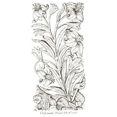 Carved lily panel - Heraldry and Floral Forms as Used in Decoration - 1922