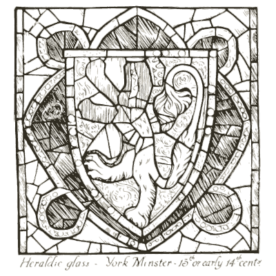 York Minster heraldic glass - Heraldry and Floral Forms as Used in Decoration - 1922