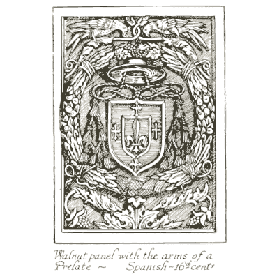 Prelate's arms panel - Heraldry and Floral Forms as Used in Decoration - 1922