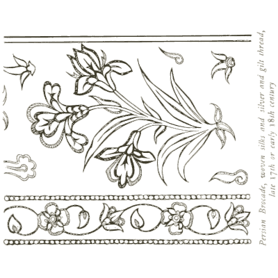 Persian brocade iris - Heraldry and Floral Forms as Used in Decoration - 1922
