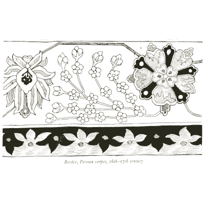 Persian carpet border - Heraldry and Floral Forms as Used in Decoration - 1922