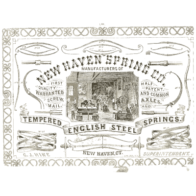 Carriage springs advertisement - Illustrated Catalogue of Carriages - 1860