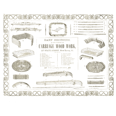 Carriage wood work advertisement - Illustrated Catalogue of Carriages - 1860