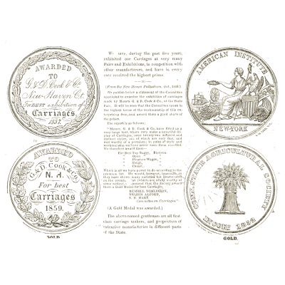 Award medals advertisement - Illustrated Catalogue of Carriages - 1860