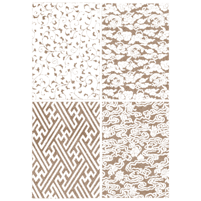 Cloud and fret pattern panels - A Grammar of Japanese Ornament and Design - 1880