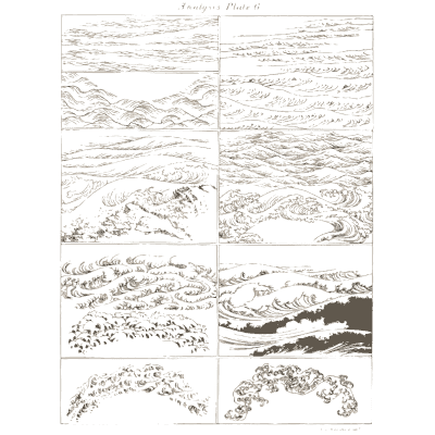 Wave pattern analysis plate - A Grammar of Japanese Ornament and Design - 1880