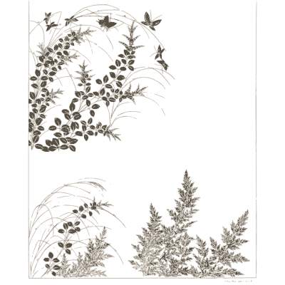 Bush clover and grasses - A Grammar of Japanese Ornament and Design - 1880