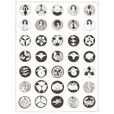 Family crest roundels 02 - A Grammar of Japanese Ornament and Design - 1880