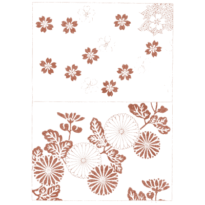 Cherry blossom and chrysanthemum plate - A Grammar of Japanese Ornament and Design - 1880