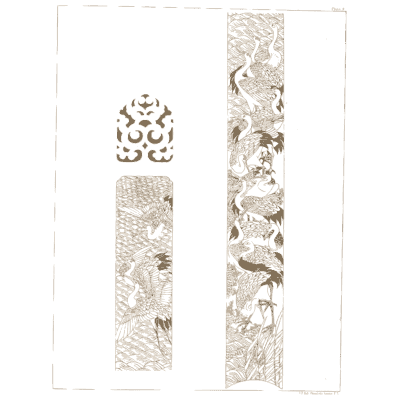 Dragon and cloud panels plate - A Grammar of Japanese Ornament and Design - 1880