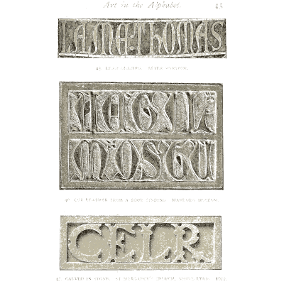 Incised stone inscriptions - Alphabets Old and New - 1910