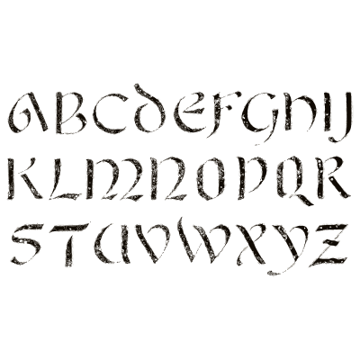 Uncial capital alphabet - Alphabets Old and New - 1910