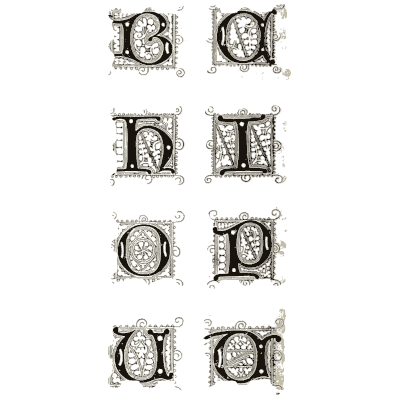 Illuminated initials b to u - Alphabets Old and New - 1910