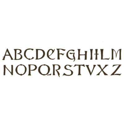 Roman uncial capitals - Alphabets Old and New - 1910