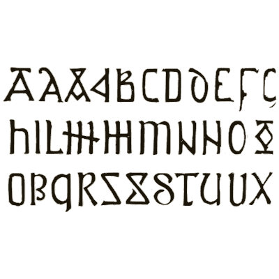 Early medieval capitals - Alphabets Old and New - 1910