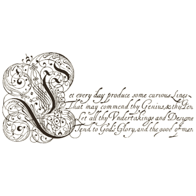 Flourished initial with verse - Alphabets Old and New - 1910