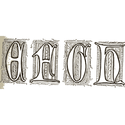 Tall decorated capitals - Alphabets Old and New - 1910