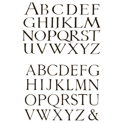 Two roman capital alphabets 02 - Alphabets Old and New - 1910