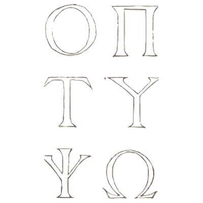 Greek capital letters in outline - Alphabets Old and New - 1910