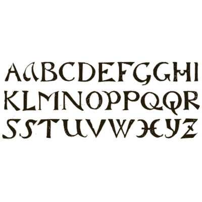 Condensed uncial capitals - Alphabets Old and New - 1910