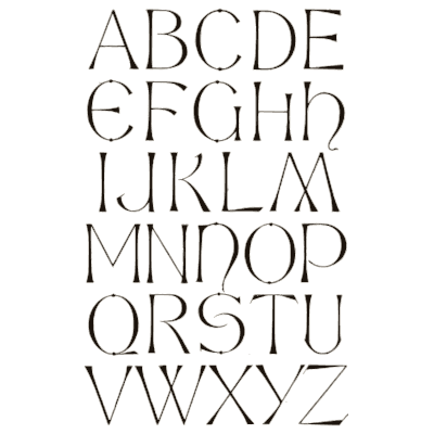 Arts and crafts capital alphabet - Alphabets Old and New - 1910