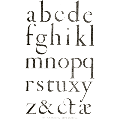 Roman lowercase alphabet - Alphabets Old and New - 1910