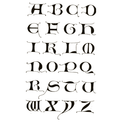 Lombardic capitals - Alphabets Old and New - 1910