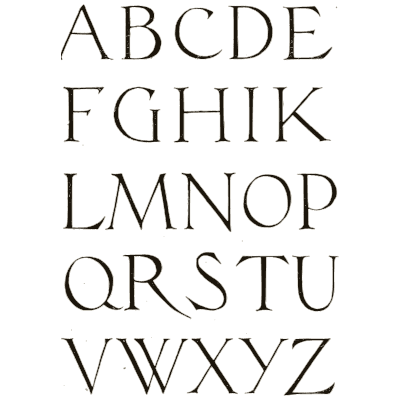 Roman capital alphabet 01 - Alphabets Old and New - 1910