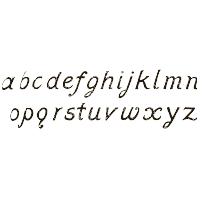 Italic lowercase alphabet 01 - Alphabets Old and New - 1910