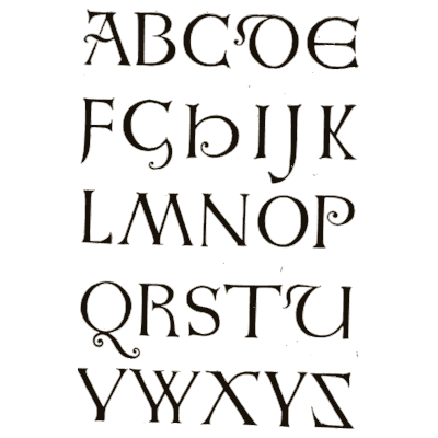 Uncial mixed capitals - Alphabets Old and New - 1910
