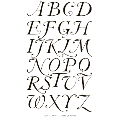 Italic capital alphabet 02 - Alphabets Old and New - 1910