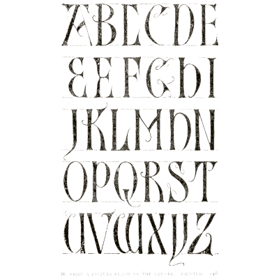 Gothic outline capitals - Alphabets Old and New - 1910