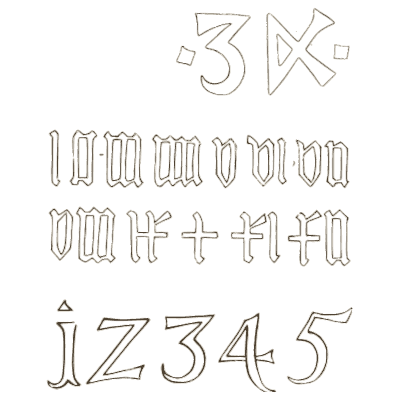 Roman numerals and figures - Alphabets Old and New - 1910