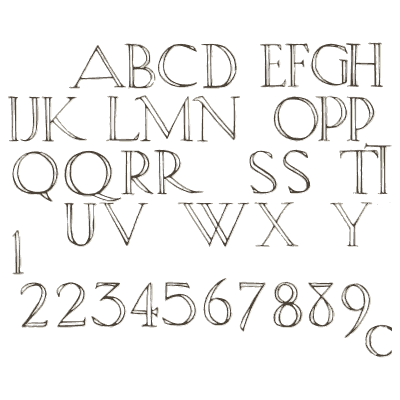 Roman capitals and numerals 02 - Alphabets Old and New - 1910