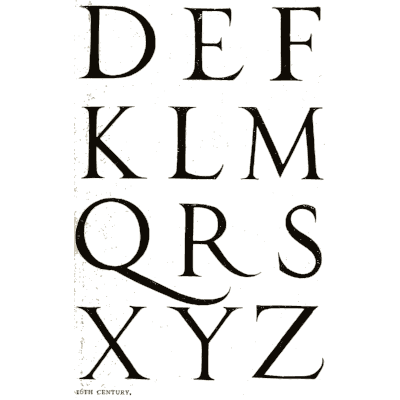 Large roman capitals - Alphabets Old and New - 1910