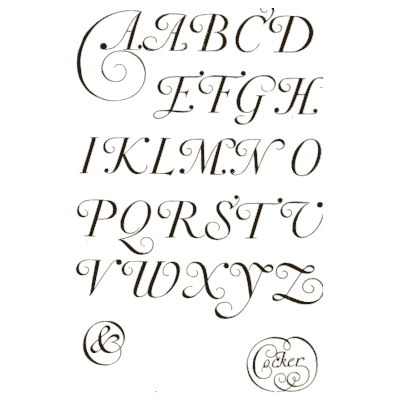 Copperplate script capitals - Alphabets Old and New - 1910