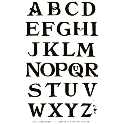 Heavy display capitals - Alphabets Old and New - 1910