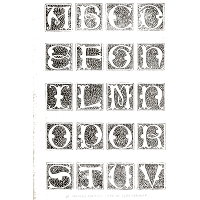 Stippled framed initials - Alphabets Old and New - 1910