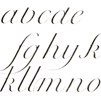 Flowing script lowercase - Alphabets Old and New - 1910