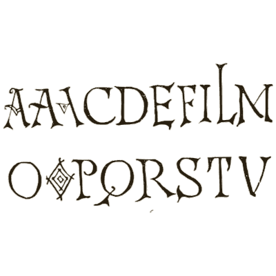 Diamond ornamented capitals - Alphabets Old and New - 1910