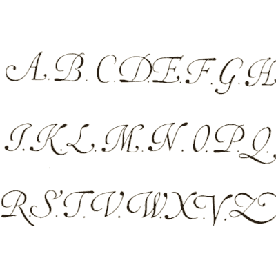 Pointed script capitals - Alphabets Old and New - 1910