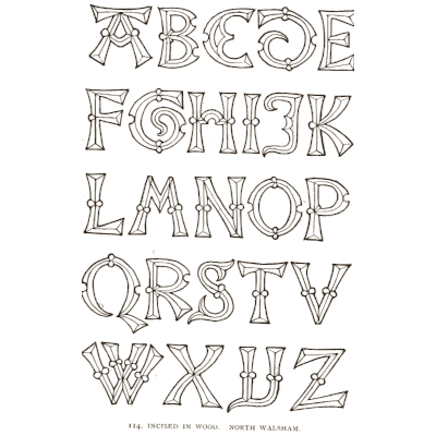 Incised outline capitals - Alphabets Old and New - 1910