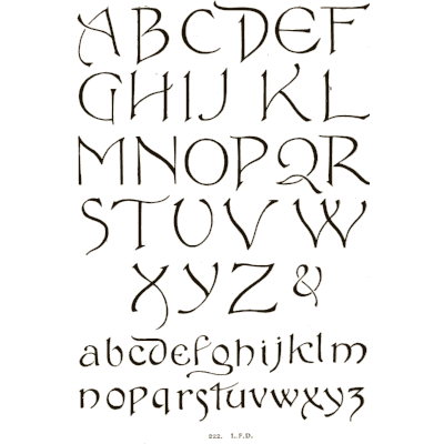 Pen capitals and lowercase 01 - Alphabets Old and New - 1910