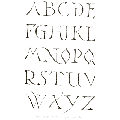 Serif capital alphabet - Alphabets Old and New - 1910