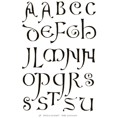 Anglo-saxon capitals - Alphabets Old and New - 1910
