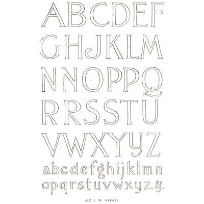 Outline roman alphabet - Alphabets Old and New - 1910