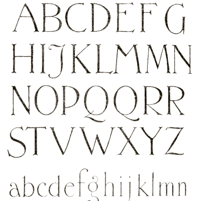 Thin roman capitals and lowercase - Alphabets Old and New - 1910
