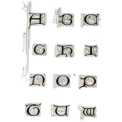 Illuminated small initials - Alphabets Old and New - 1910