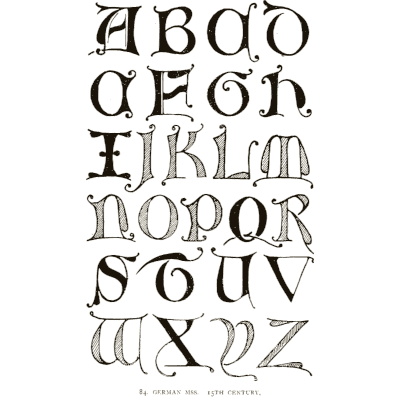 German fifteenth-century capitals - Alphabets Old and New - 1910
