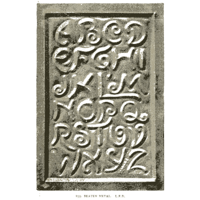 Beaten metal capitals - Alphabets Old and New - 1910
